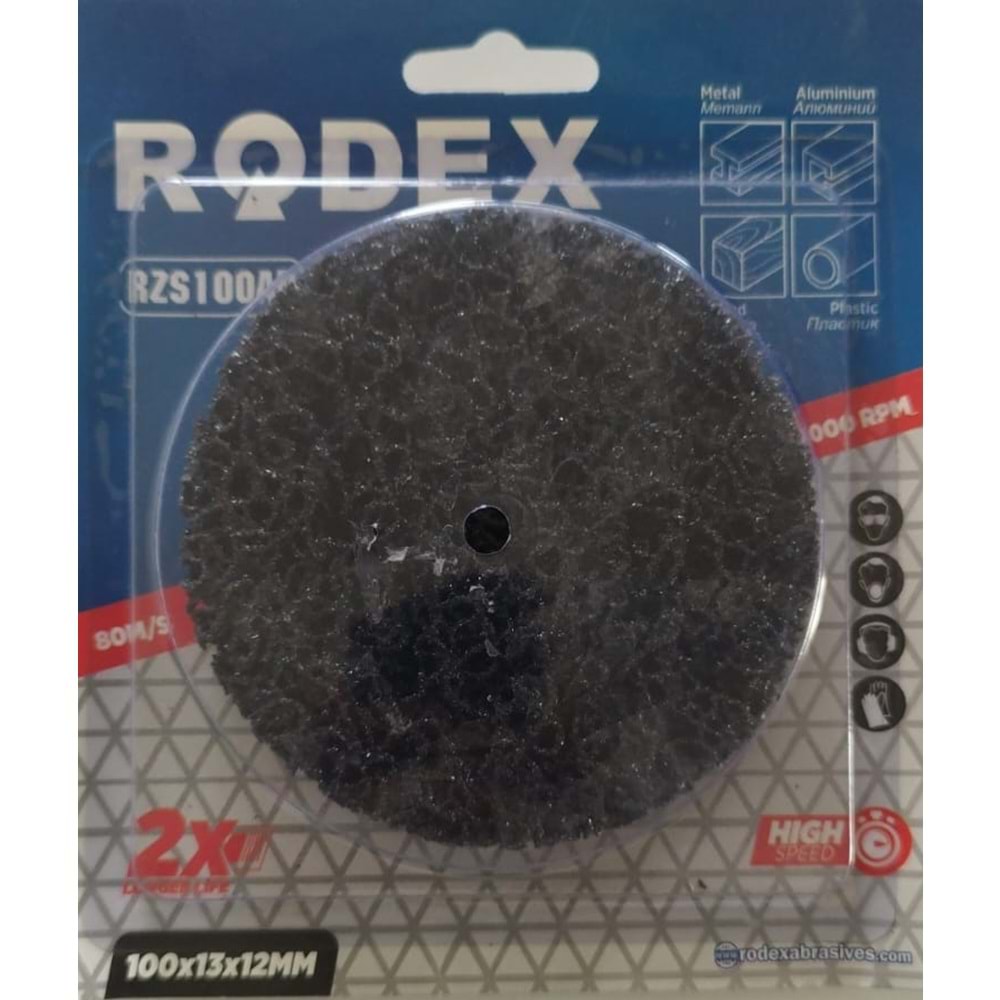 RODEX BOYA-PAS POLİSAJ KAUÇUK PARLATMA 100*13*12 MM SİYAH RZS100AB