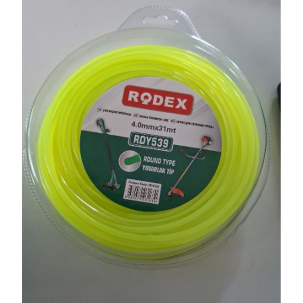 RODEX OT BİÇME MİSİNA YUVARLAK 4*31MT YEŞİL RDY539
