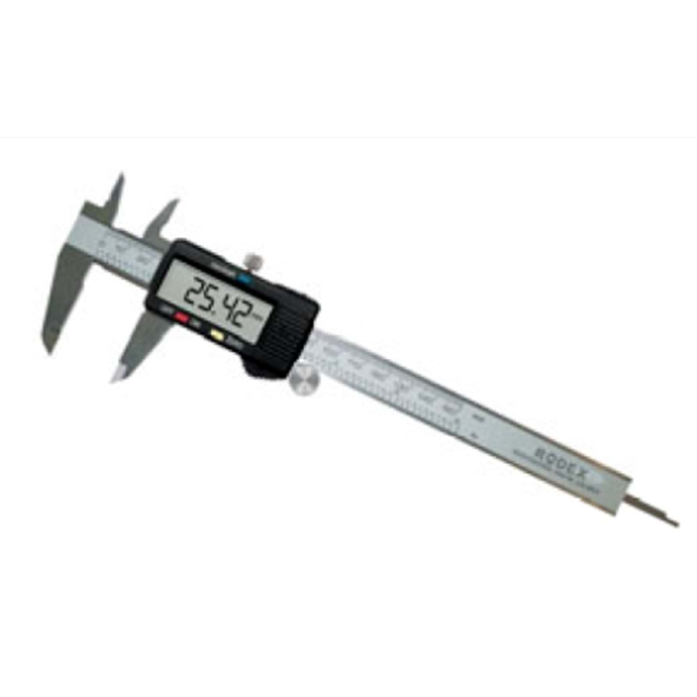 RODEX ÇELİK DİGİTAL KUMPAS KUTULU 150 MM KIRMIZI
