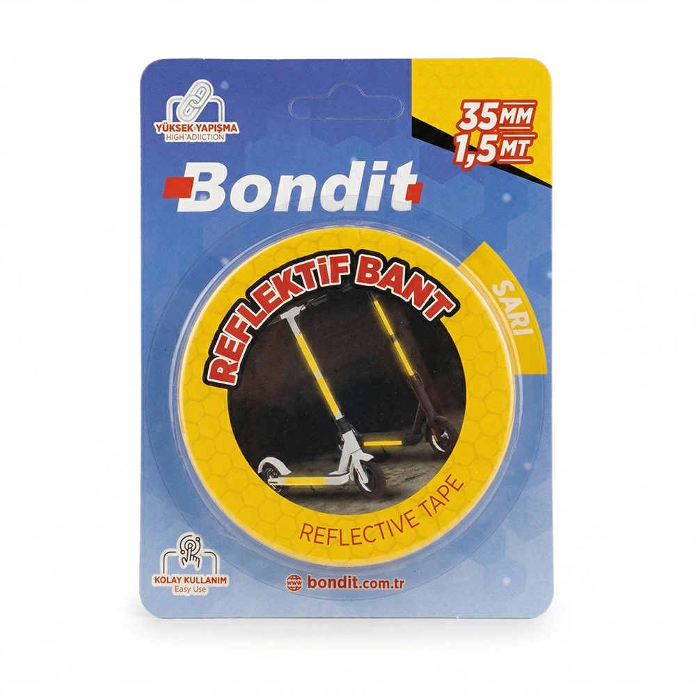 FOSFORLU BANTI-GECE GÖRÜŞ-35MM*1,5MT-BONDİT-SARI