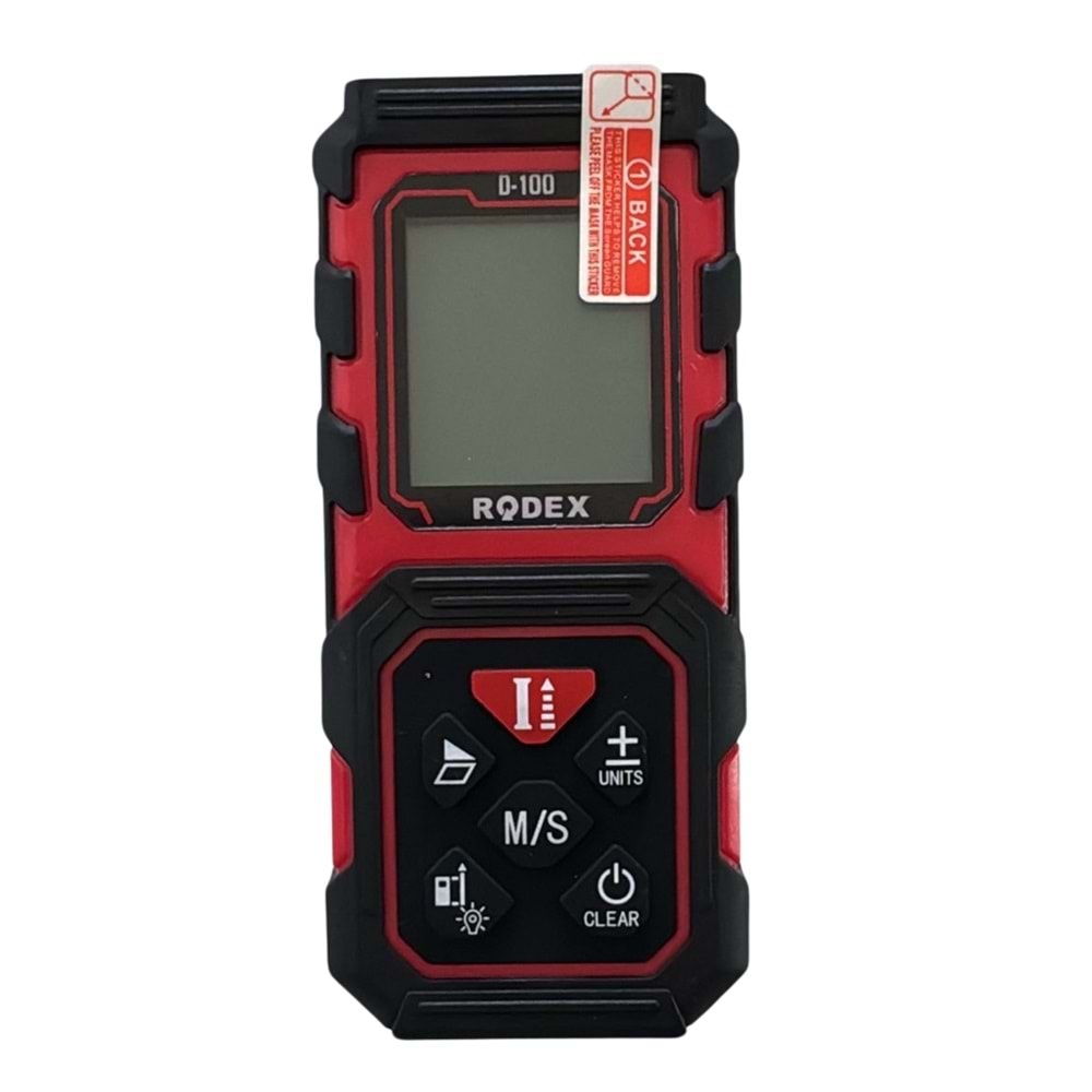 RODEX YATAY-DİKEY LAZER METRE 100 MT KIRMIZI-SİYAH RHT06100100