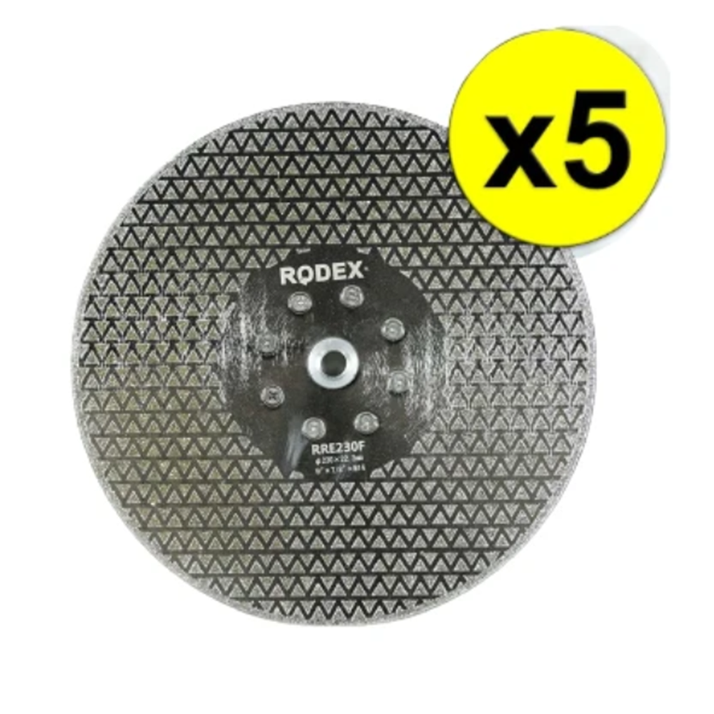 SERAMİK KESME TEPSİ-FLANŞLI-ÇİFT TARAF-230 MM-RODEX RRE230FD