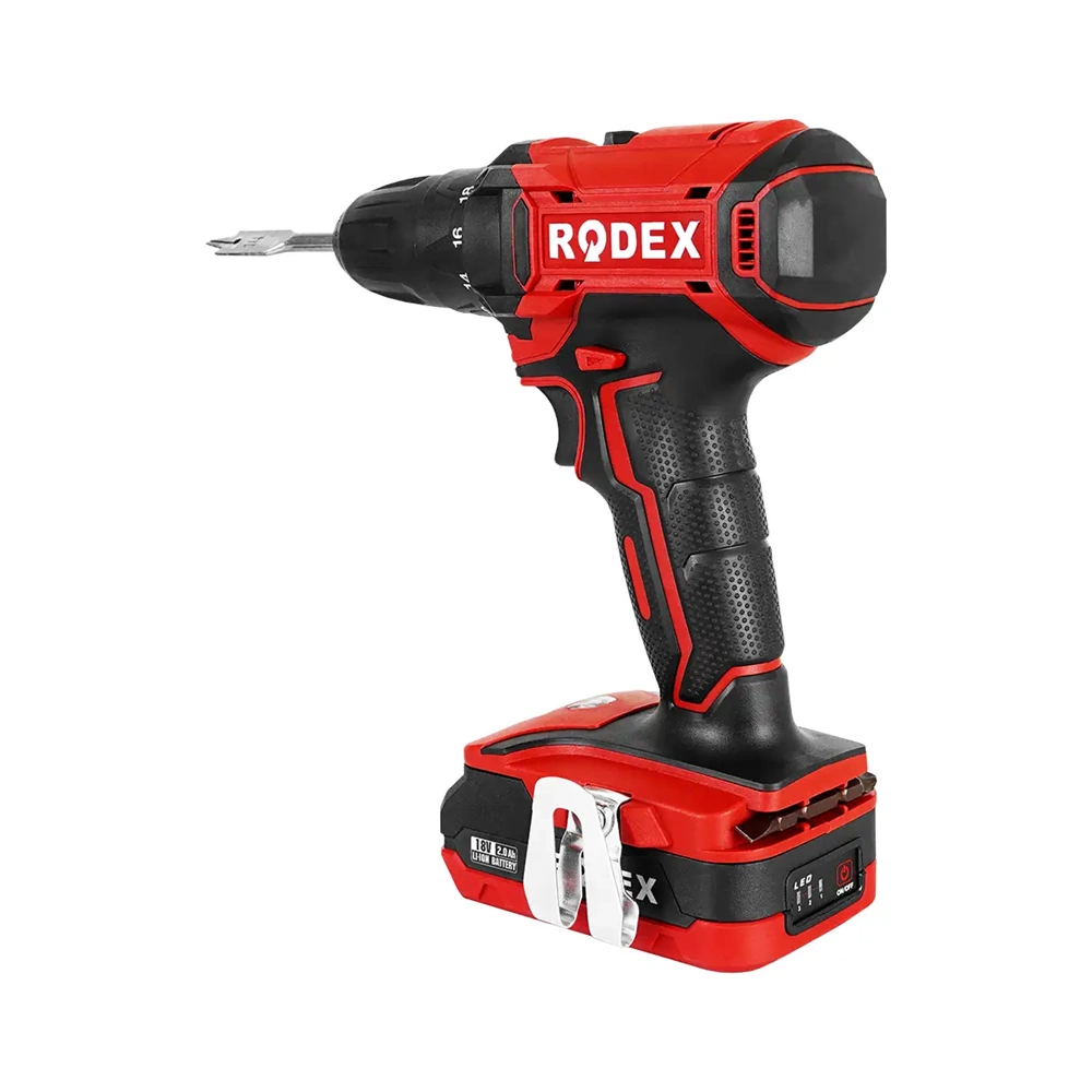 RODEX AKÜLÜ MATKAP VİDALAMA DELME 10 MM 350/1350 RPM 30NM 2X LI-ION 18V/2.0AH RDX3365