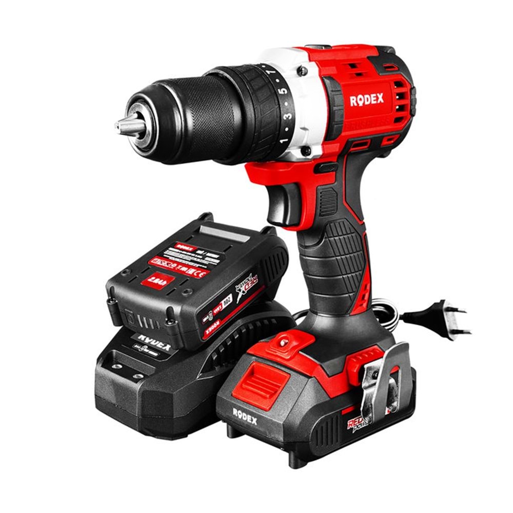 RODEX AKÜLÜ DARBELİ MATKAP 2 VİTES 20V 2.0AH 13 MM 0-500/0-1800 RP KIRMIZI RPX2320F