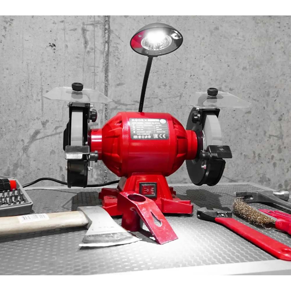 RODEX ELEKTRİKLİ BAKIR SARGI ZIMPARA TAŞ MOTORU 150 MM 2950 RPM 250W RDX4151