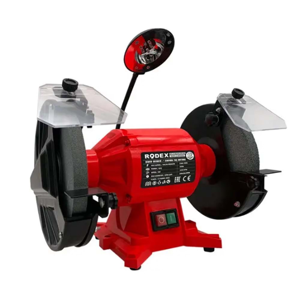 RODEX ELEKTRİKLİ BAKIR SARGI ZIMPARA TAŞ MOTORU 200 MM 2950 RPM 350W RDX4201