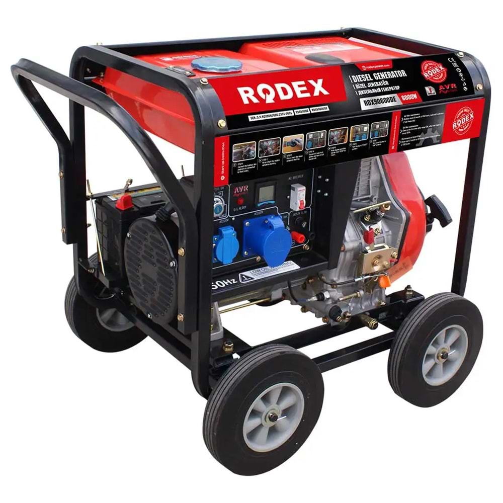 D.JENERATÖR 6 KW /6 KVA MARŞLI RODEX RDX90600DE