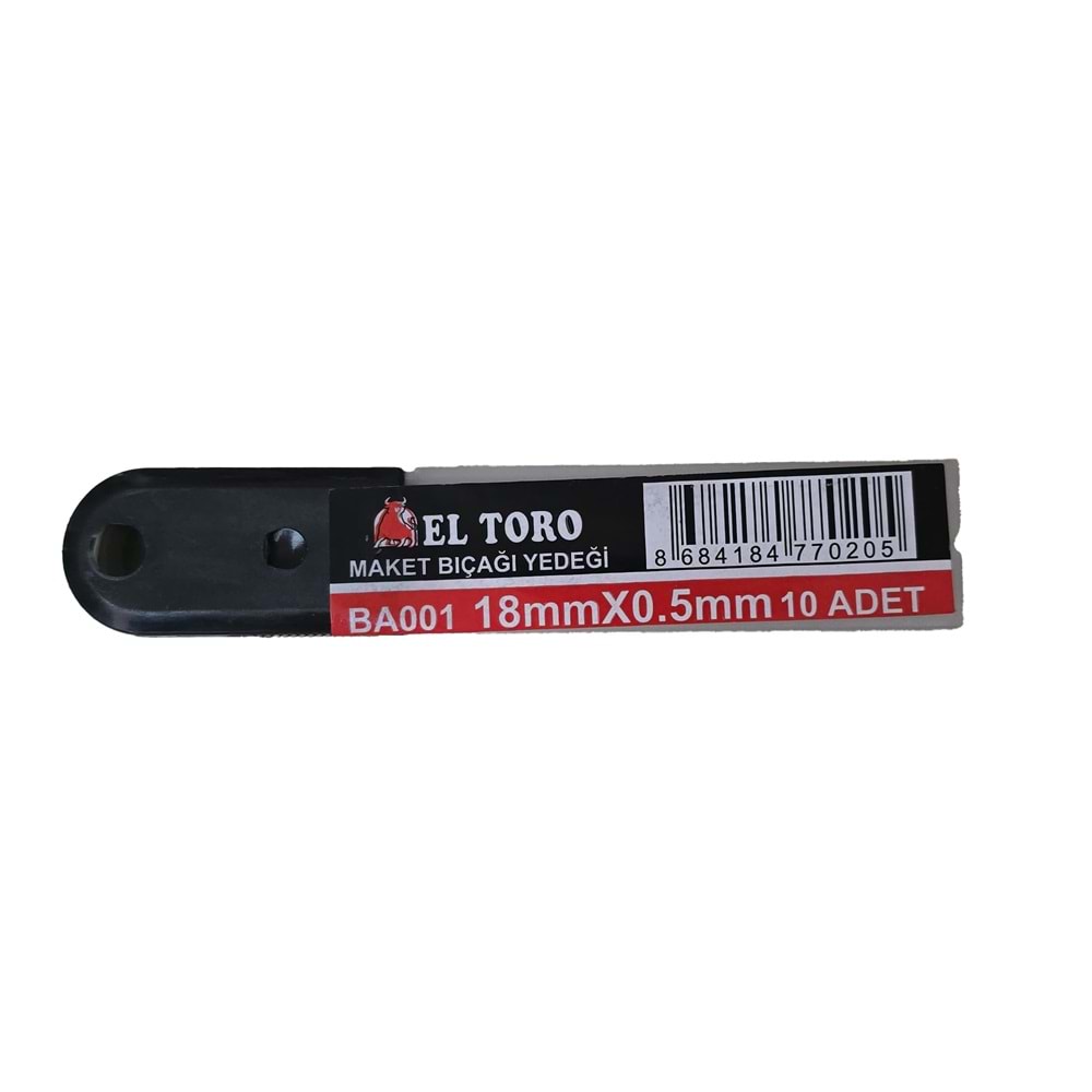 EL TORO MAKET BIÇAĞI AĞZI 10'LU PAKET 18*0.5 MM SİLVER