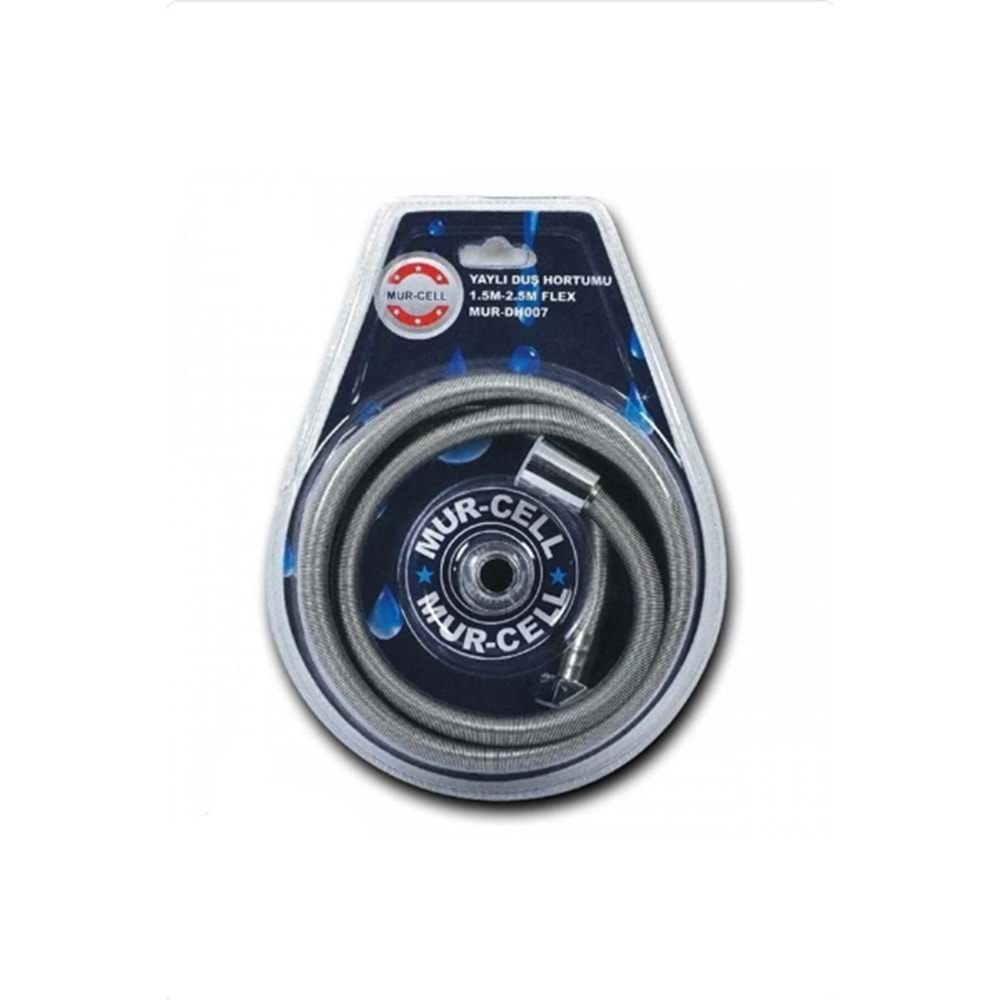 MUR-CELL YAYLI DUŞ HORTUMU YAYLI 1.5*2.5 MT SİLVER