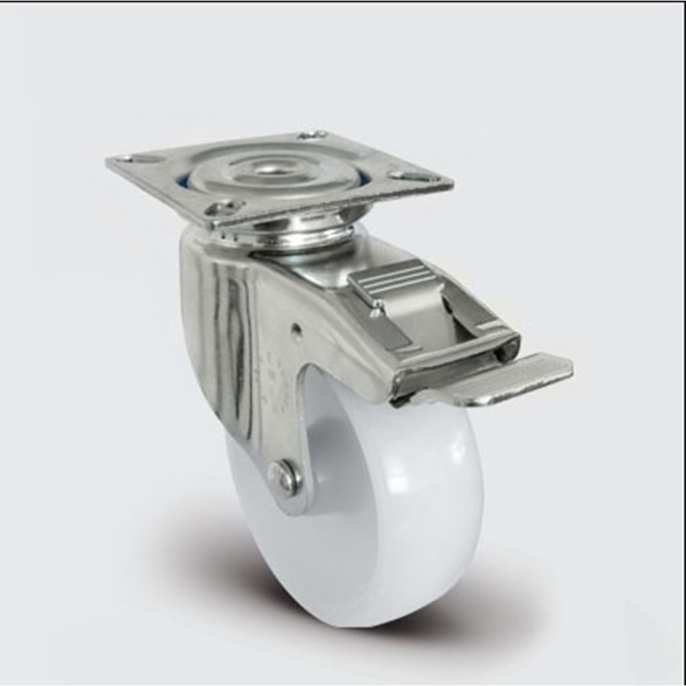 TEKERLEK POLY FREN DÖNER 100 MM BEYAZ SEZAL