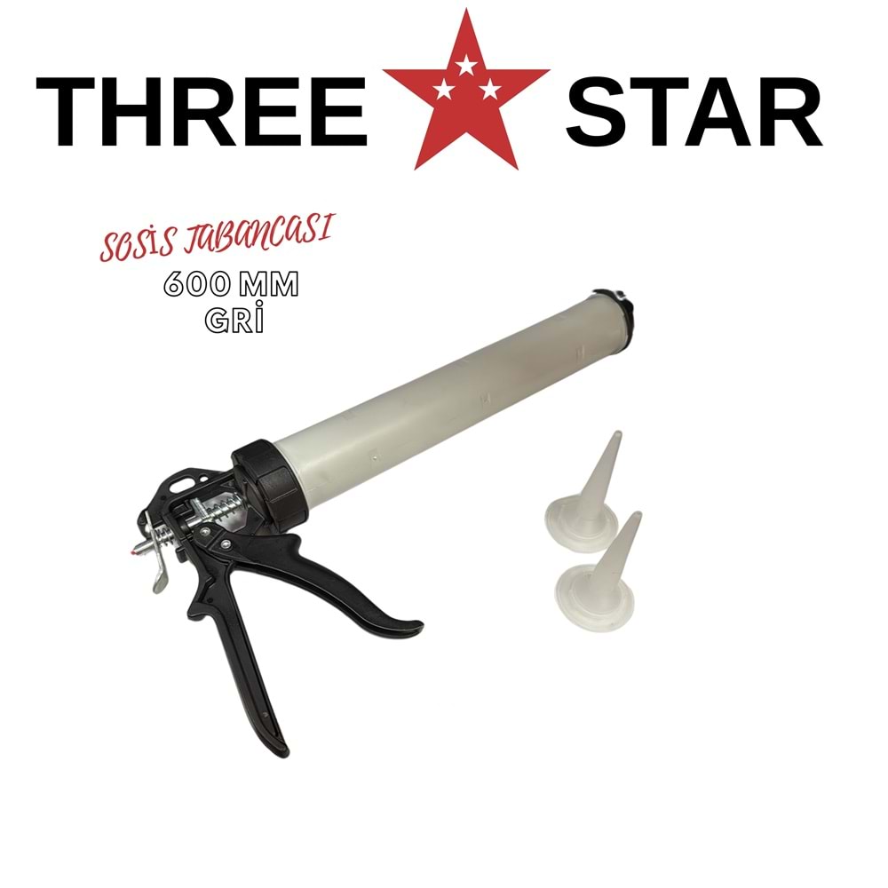 SOSİS TABANCASI SOSİS 600 ML GRİ THREE STAR