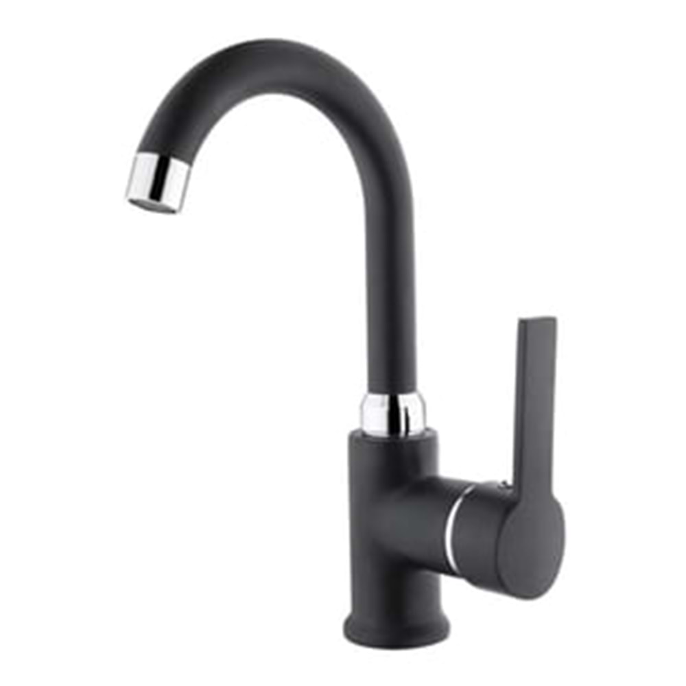 Y.A.Ş ZİFİR KUĞU MİX LAVABO ÇEŞMESİ TM099 SİYAH