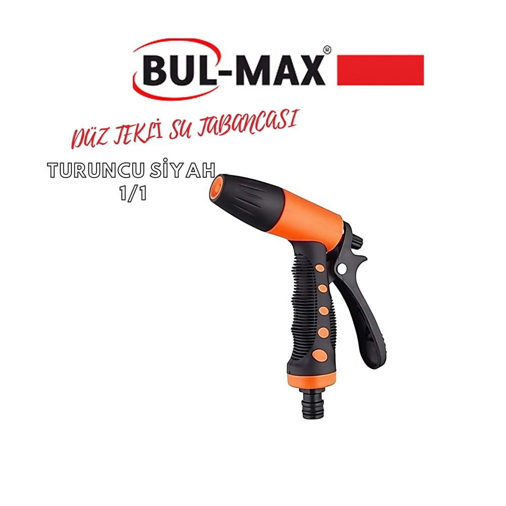 MEDALYAN-BUL-MAX DÜZ TETİKLİ SU TABANCASI TEK TURUNCU-SİYAH