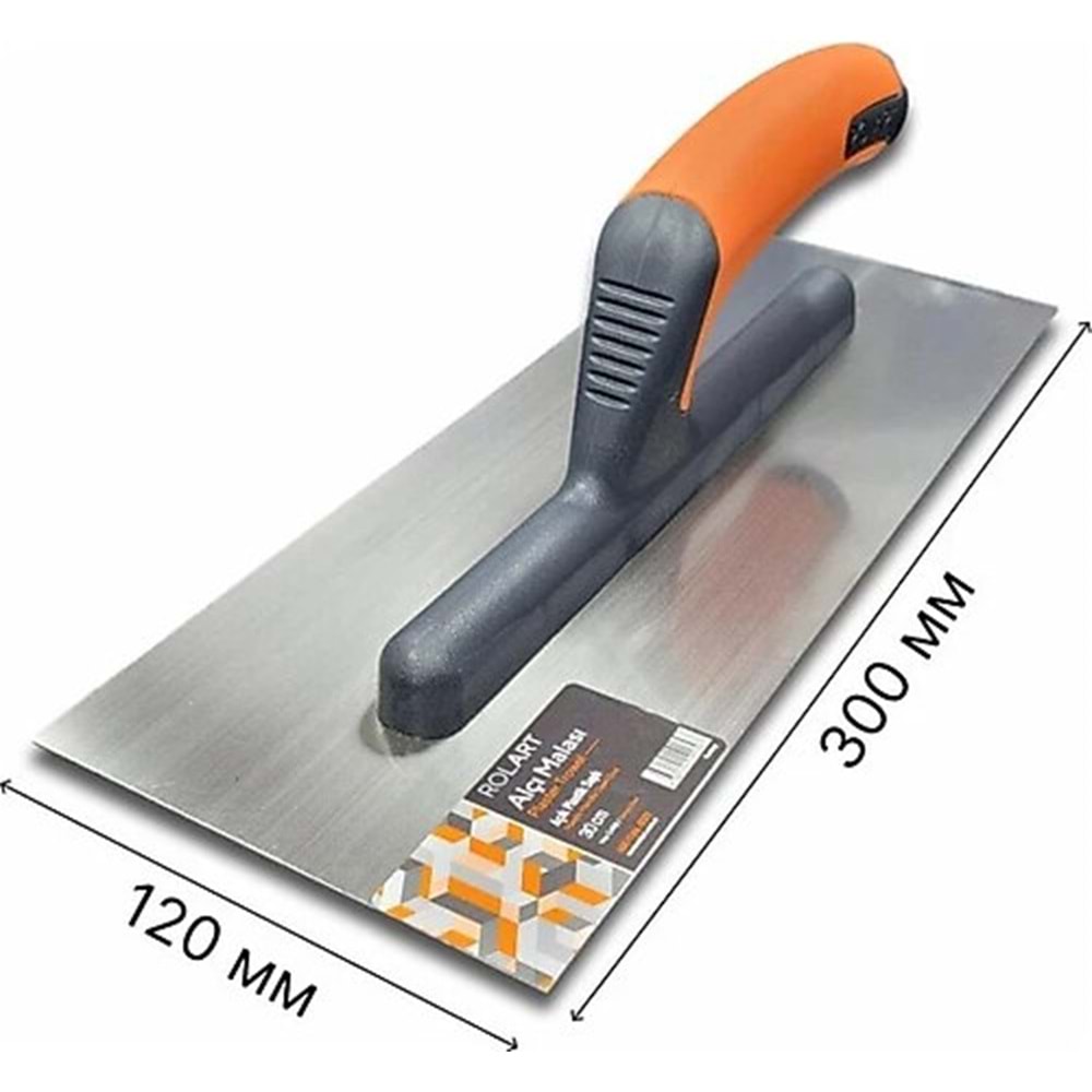 ROLART PLASTİK AÇIK SAPLI ALÇI MALA 30 CM TURUNCU-SİLVER