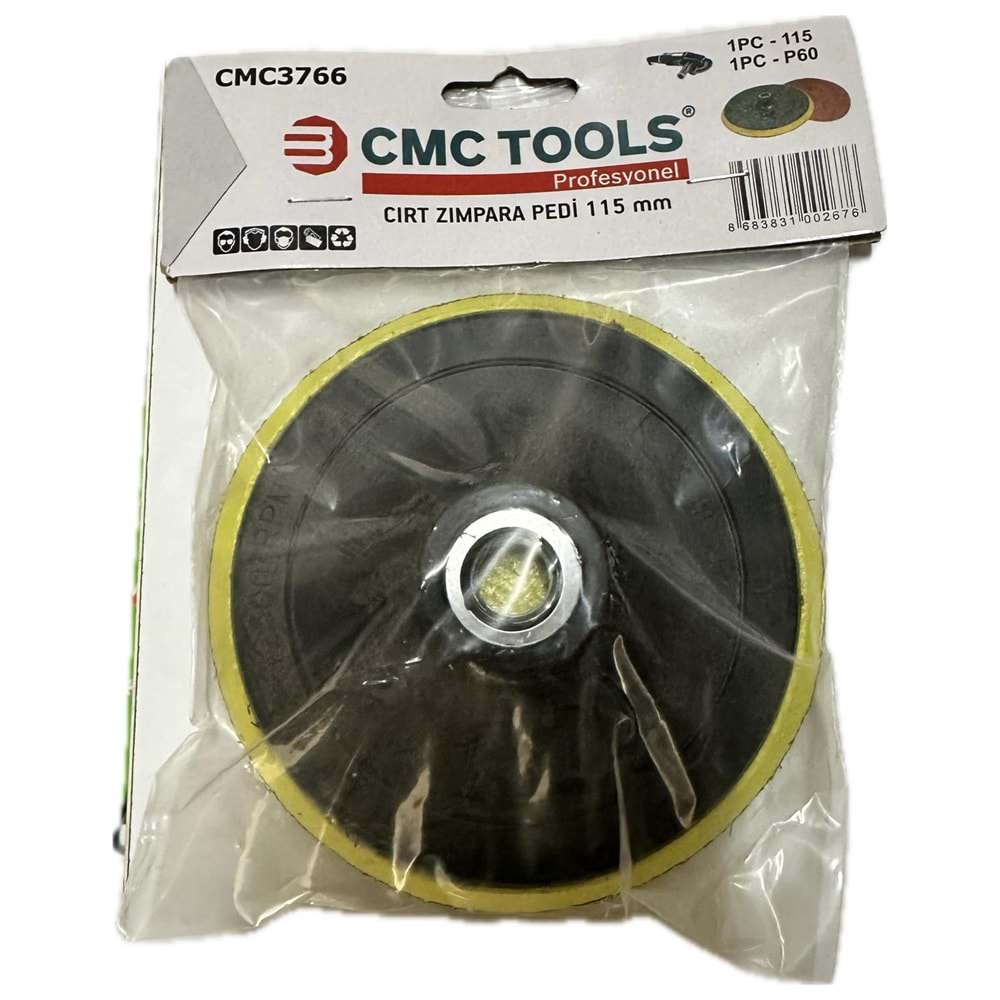 CMC İZMİRİLLOYA CIRTLI ZIMPARA DİSKİ 115 MM SARI-SİYAH