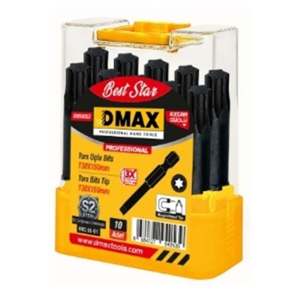 DMAX TORK BİTS UÇ T30*150 MM SİYAH