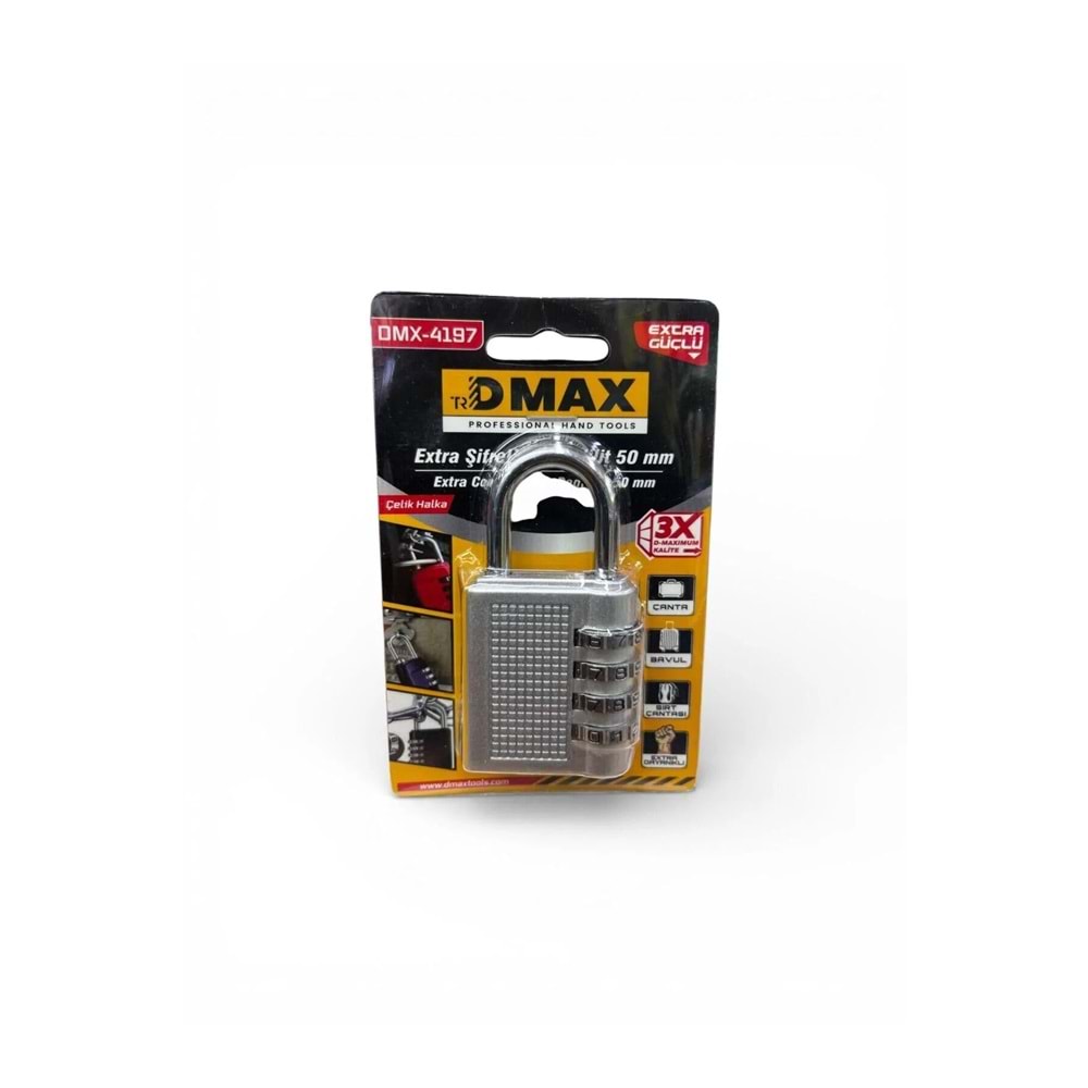 ASMA KİLİT ŞİFRELİ NO:50 DMAX KROM