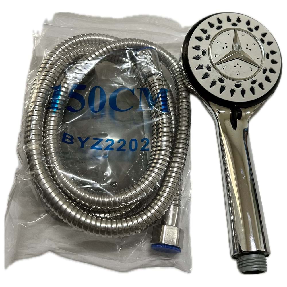 DUŞ SETİ SÜRGÜLÜ DEFNE BÜYÜK SÜZGEÇ KROM BEYAZSU