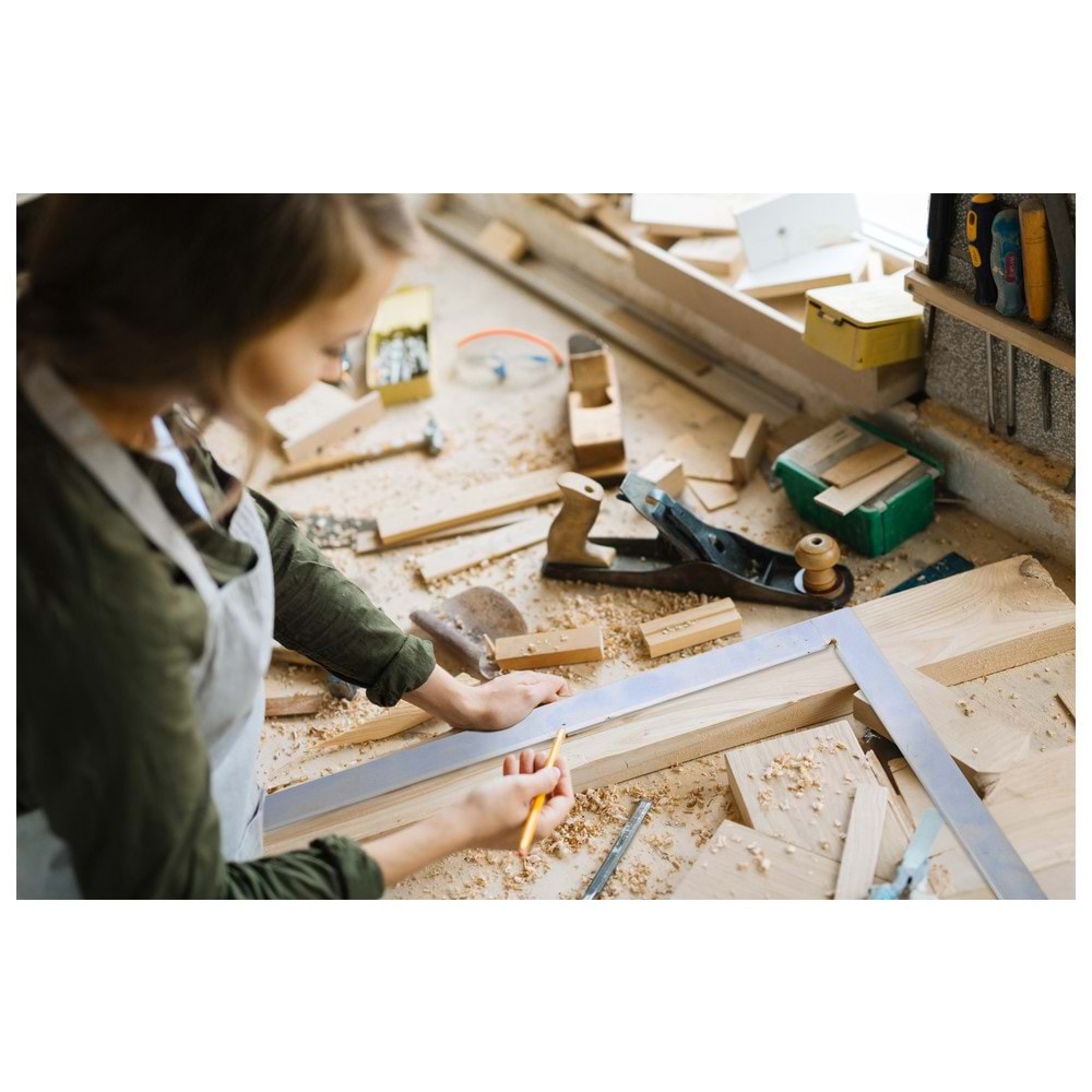 YAPICI GÖNYESİ-DÜZ-300*180 MM-EDU-KROM