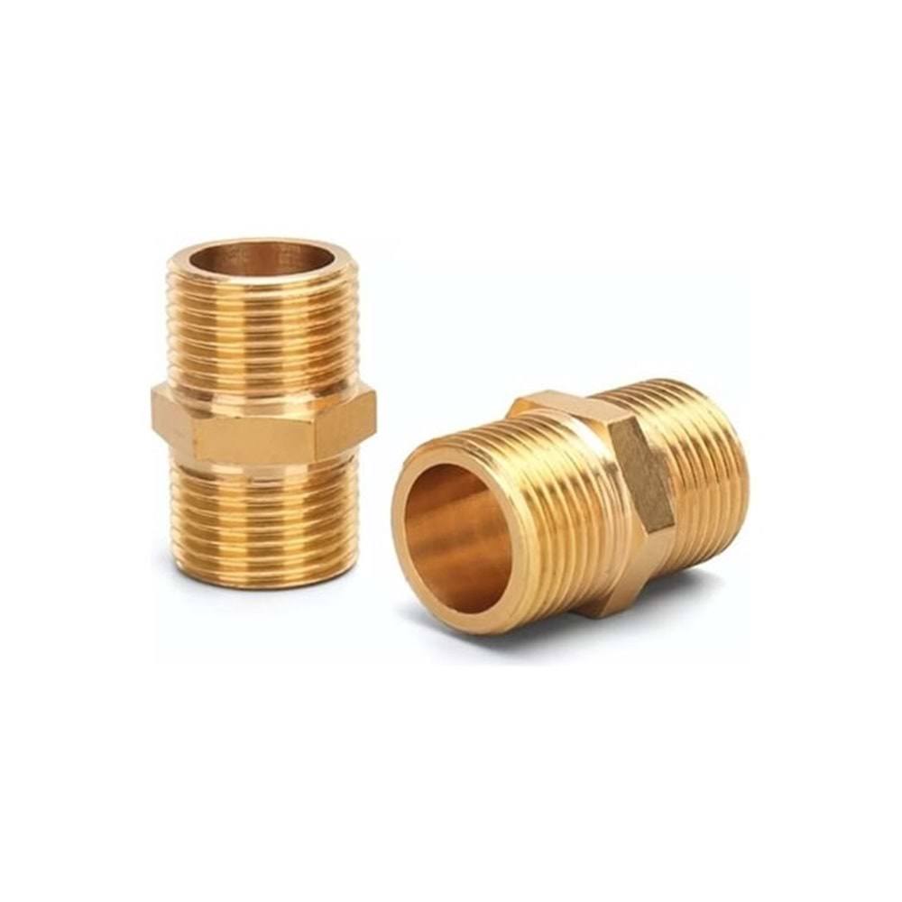 KROM NİPEL PİRİNÇ 3/8 SARI KOCAMAN