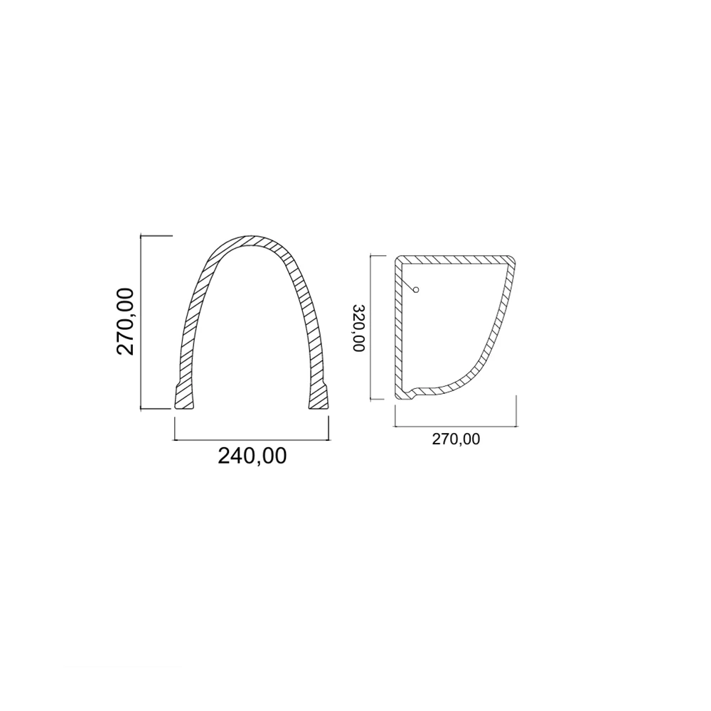LAVABO AYAĞI OVAL KISA 6KG STİLVİT STL-035