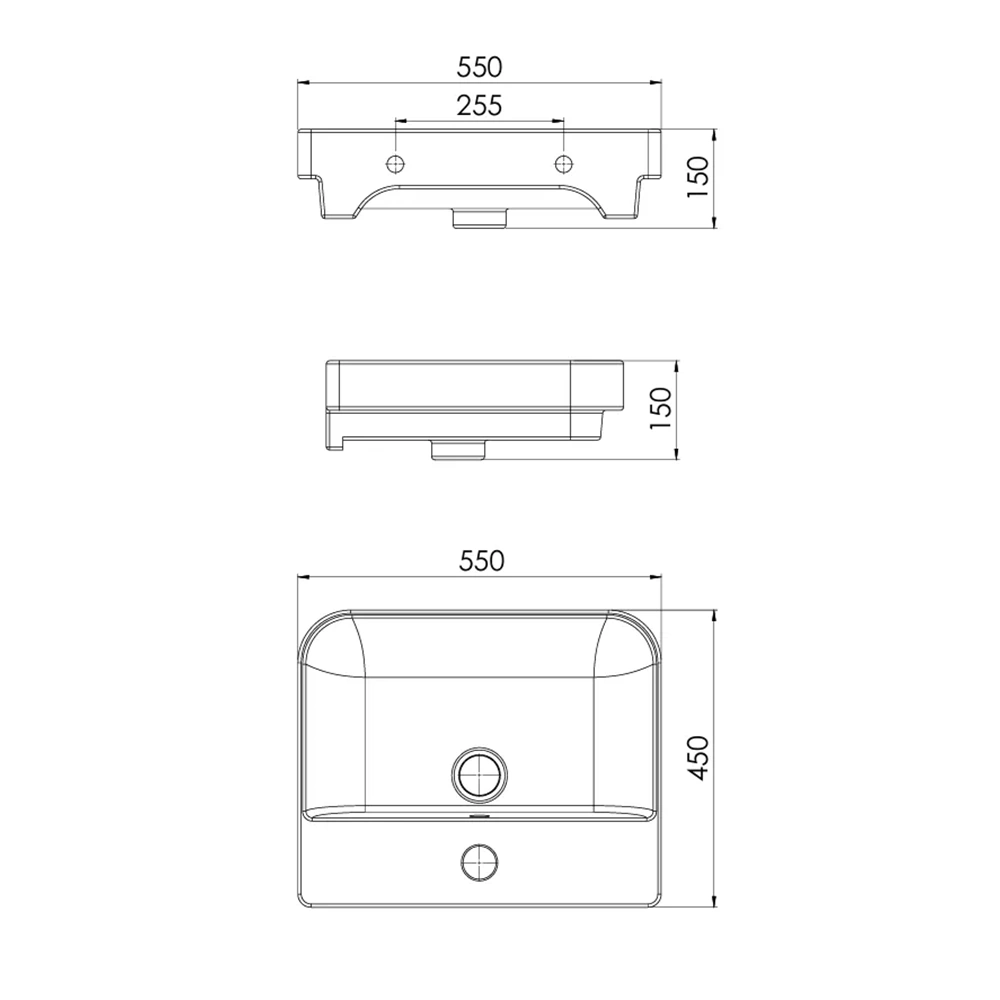 LAVABO 45*55 ENZA 18KG STİLVİT STL-011