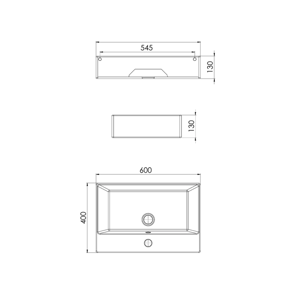 LAVABO TEZGAH ÜSTÜ 60CM ALİN STİLVİT DVA-012
