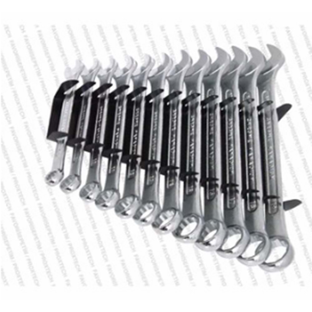 BOLYONO ANAHTAR SET DÜZ-YILDIZ 8 PARÇA 8-19 MM KROM ELİT TOOLS