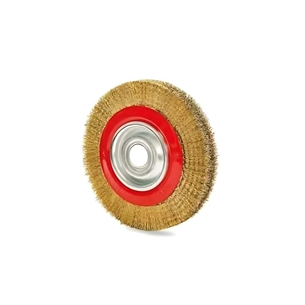 CMC DAİRESEL SAÇAKLI TEL FIRÇA 150 MM SARI