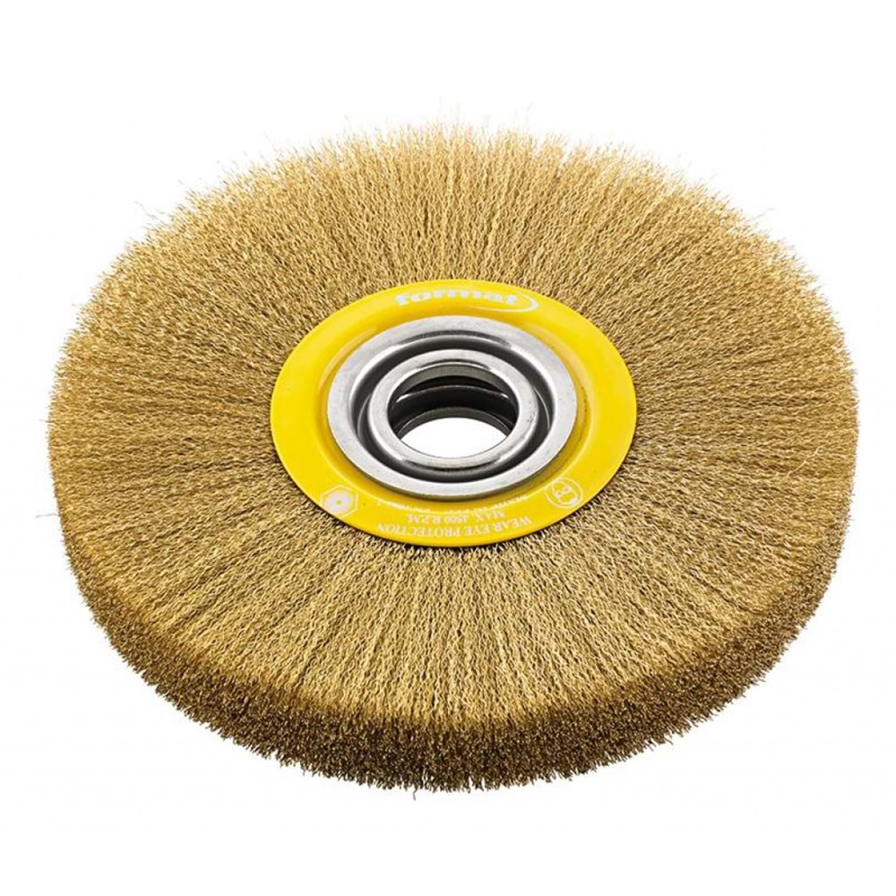 TEL FIRÇA DAİRESEL-SAÇAKLI-200 MM-CMC-SARI