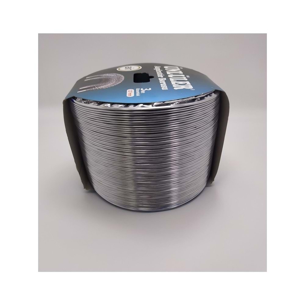 ASPİRATÖR BORUSU ALÜMİNYUM 3 MT*127 MM SİLVER ÜNLÜLER