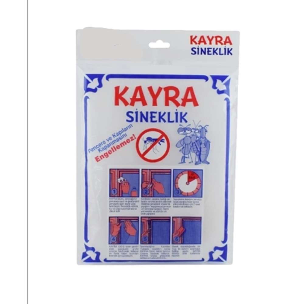 KAYRA ÇİFT KANAT SİNEK TELİ TÜL 1.30*1.50 MT BEYAZ