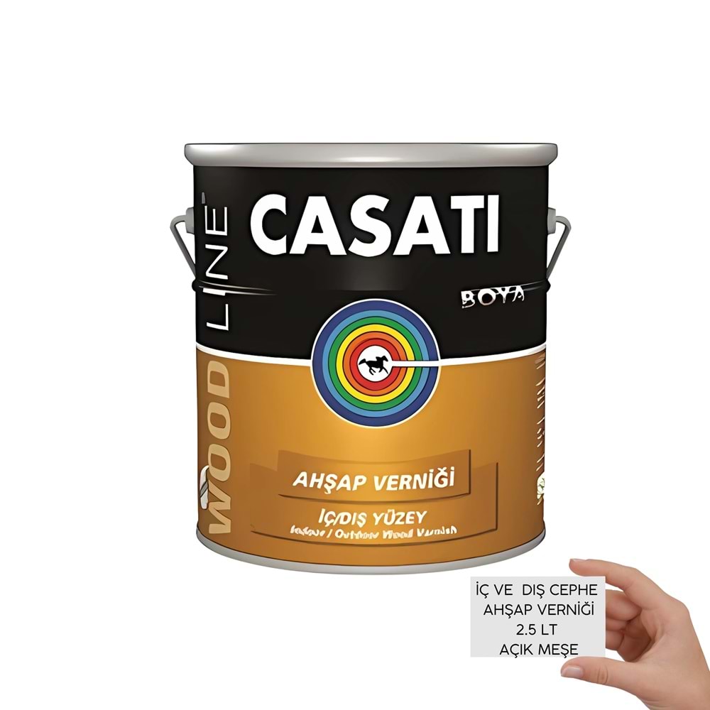 CASATİ İÇ VE DIŞ YÜZEY KLASİK AHŞAP VERNİĞİ 2.5 LT AÇIK MEŞE