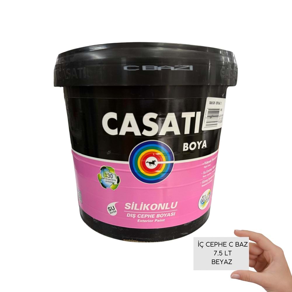 CASATİ DIŞ CEPHE C BAZ SİLİKONLU BOYA 7.5 LT BEYAZ
