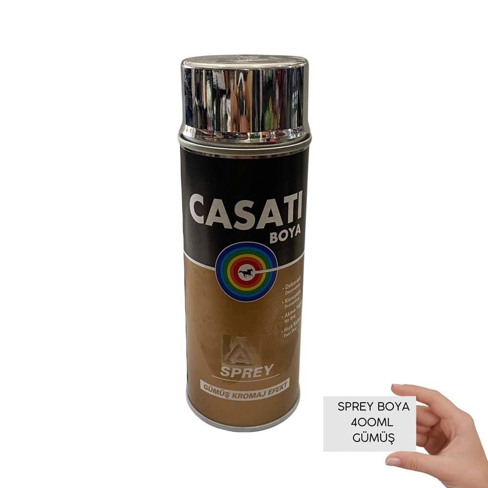 CASATİ SPREY BOYA 400 ML GÜMÜŞ
