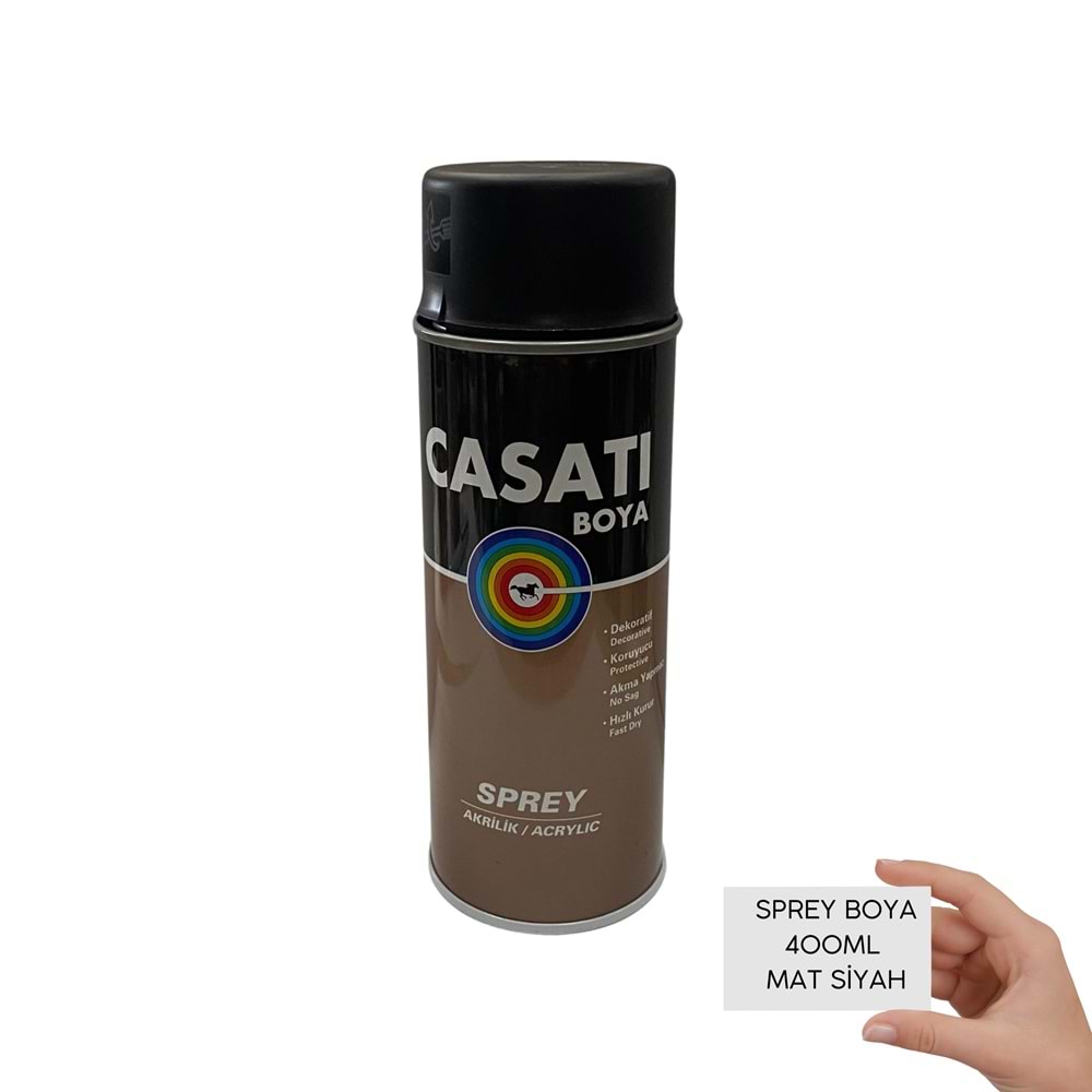 CASATİ SPREY BOYA 400 ML MAT SİYAH