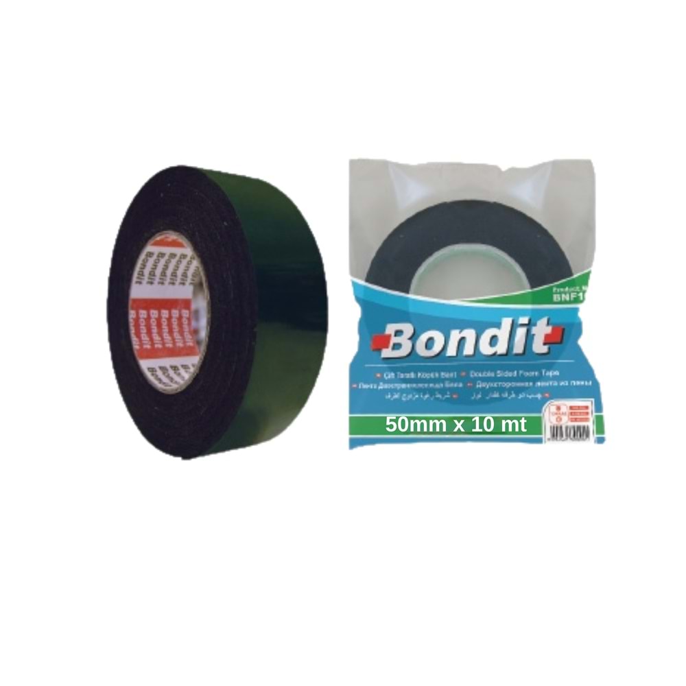 BONDİT ÇİFT TARAFLI EVA KÖPÜK BANT 50 MM*10 MT YEŞİL