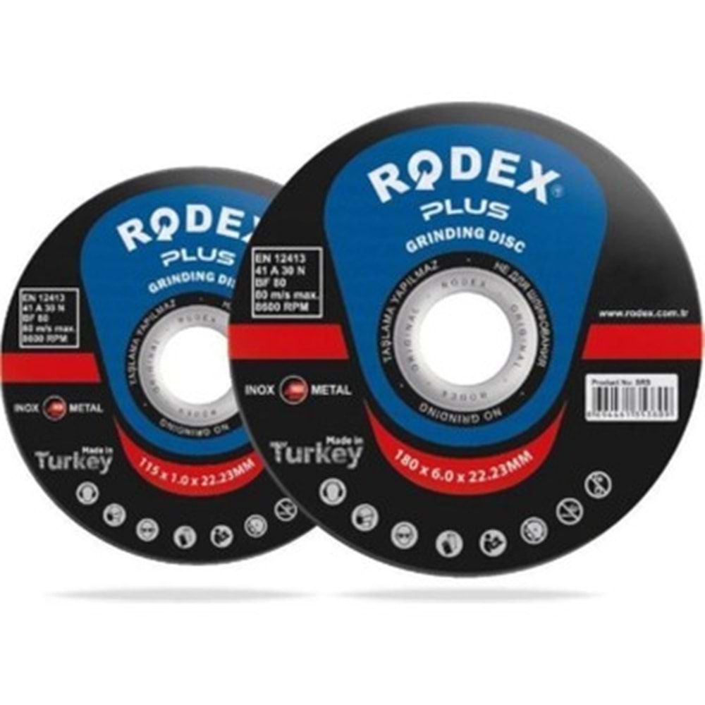 RODEX ÇAPAK ALMA SİLİCİ TAŞ 180*6.0*22 MM SİYAH -MAVİ SRS6180