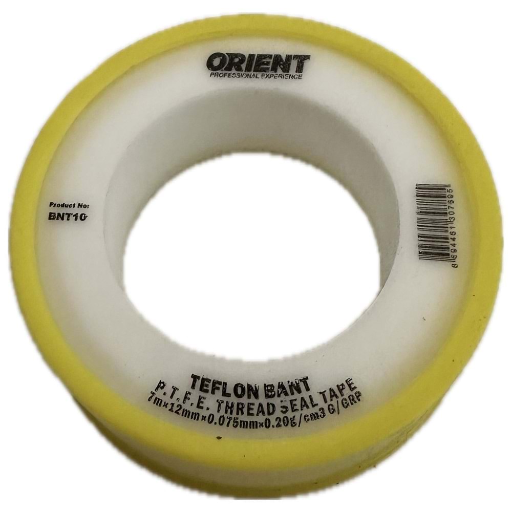 BONDIT TEFLON BORU BANDI 12 MM*7 MT 20 GR SARI-BEYAZ