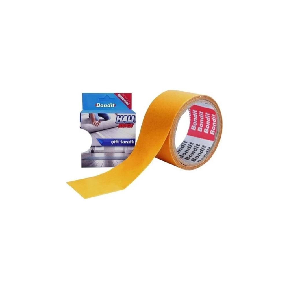 BONDİT ÇİFT TARAF ŞEFFAF HALI BANDI 12 MM*25 MT SARI