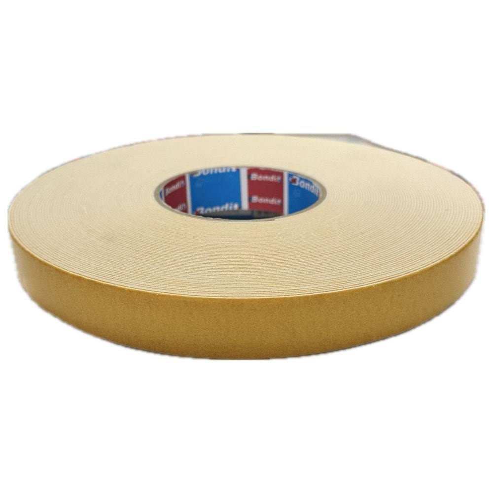BONDİT ÇİFT TARAFLI HAVANA KÖPÜK BANT 24 MM*25 MT SARI