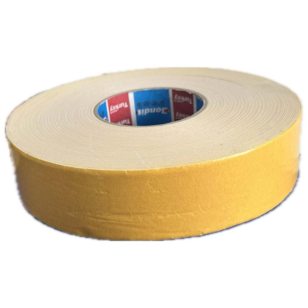 BONDİT ÇİFT TARAFLI HAVANA KÖPÜK BANT 48 MM*25 MT SARI