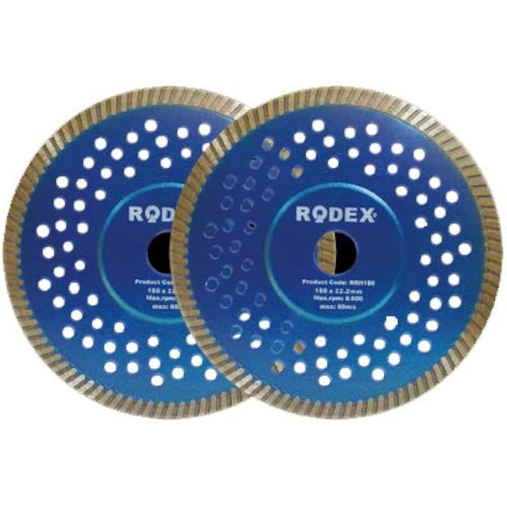 RODEX STANDART TİP TURBO ELMAS KESME DİSKİ 115 MM MAVİ RRU115
