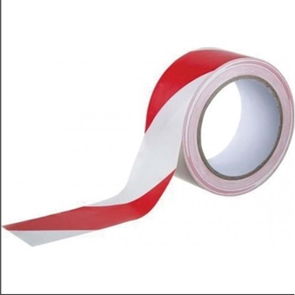 YER İŞARETLEME BANDI 50MM*25 YARDS KIRMIZI-BEYAZ BONDİT