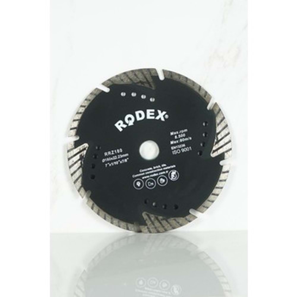 TURBO ELMAS TESTERE-UZATILMIŞ SEGMENT TP-180 MM-RODEX RRZ180