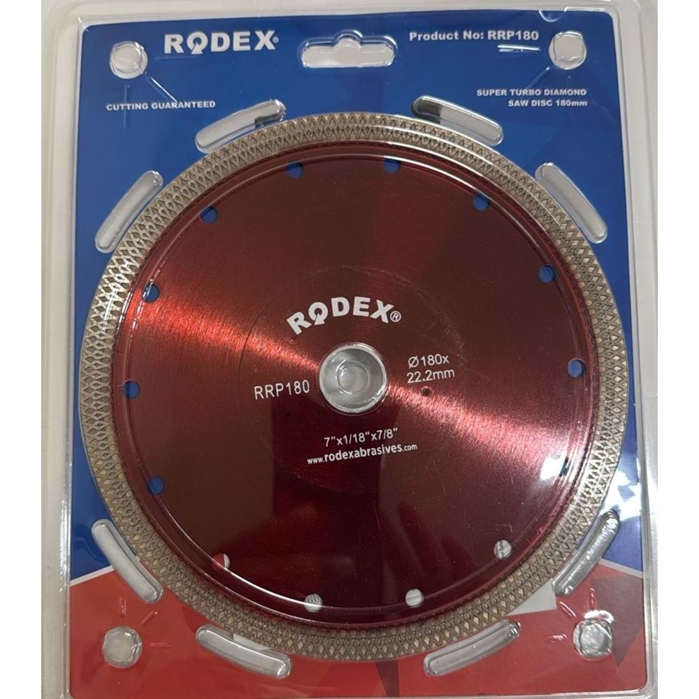 SERAMİK KESME TEPSİ-TURBO-180MM-RODEX-KIRMIZI RRP180