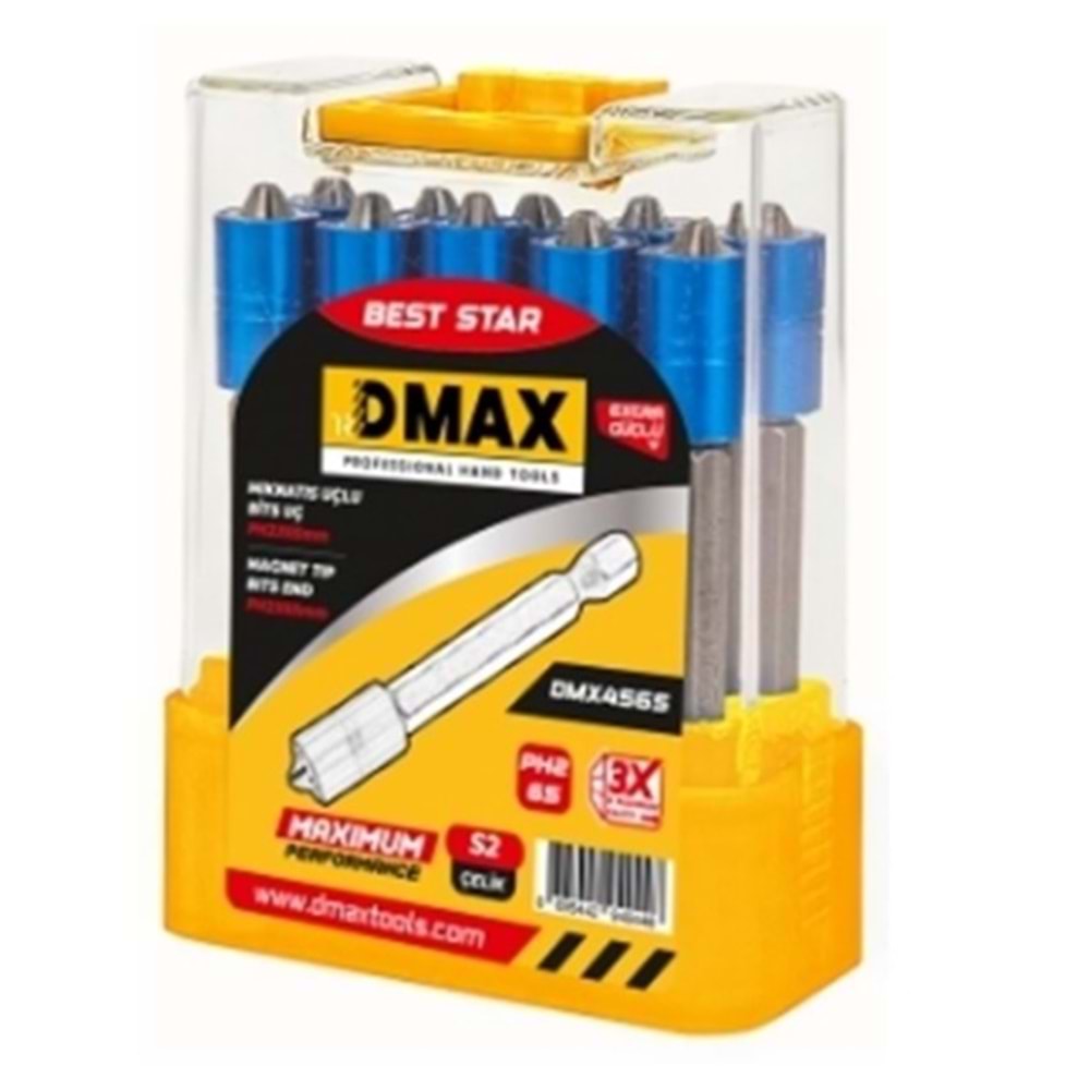 PH BİTS UÇ YILDIZ MIKNATISLI FH2*65 MM DMAX KROM