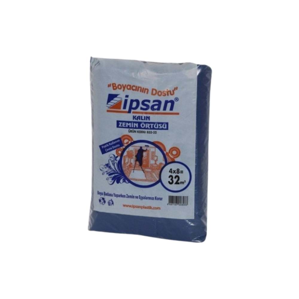 İPSAN KORUYUCU KALIN ÖRTÜ 4*8=32 MT2 MAVİ