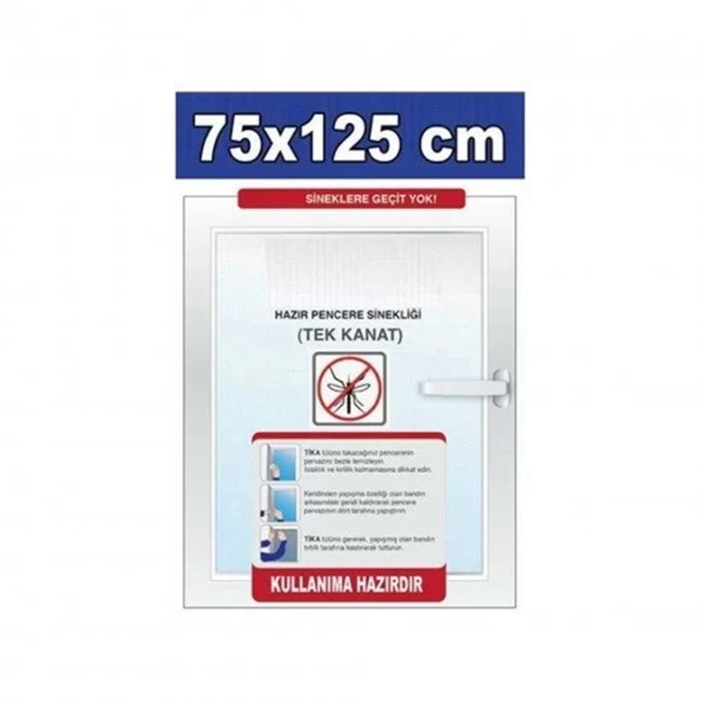 NEKA TEK KANAT SİNEK TELİ TÜL 75*125 CM BEYAZ