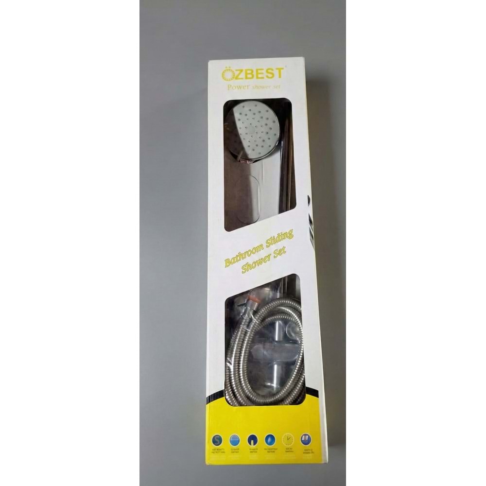 DUŞ SETİ SÜRGÜLÜ LÜX 60 CM KROM ÖZBEST